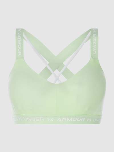 Under Armour Stanik z elastycznym paskiem z logo  Neonowy żółty 2