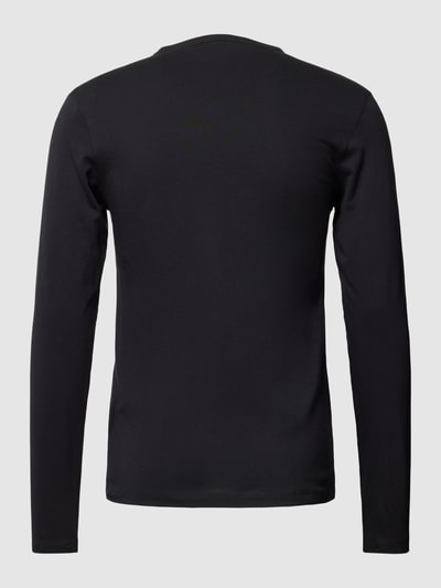 HUGO Shirt met lange mouwen en labeldetail Zwart - 3