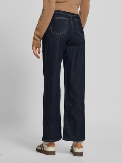 Vero Moda Wide Fit High Rise Jeans aus Baumwoll-Mix mit Kontrastnähten Modell 'TESSA' Dunkelblau 5