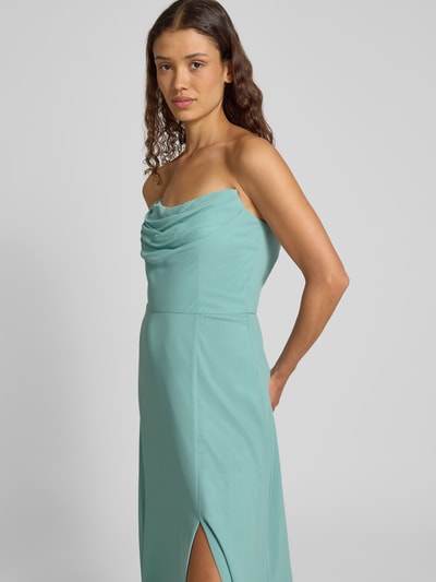 V.M. Abendkleid mit Wasserfall-Ausschnitt Hellgruen 3