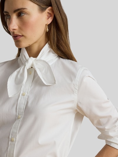 Lauren Ralph Lauren Regular Fit Freizeitbluse aus reiner Baumwolle mit Schluppe Weiss 3