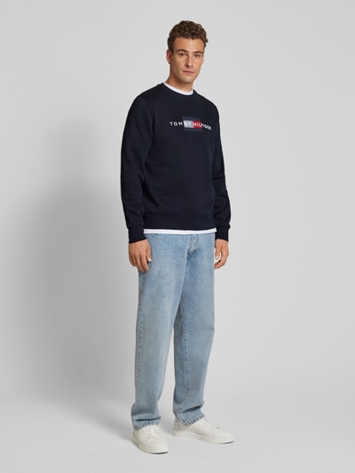 Tommy Hilfiger Sweatshirt mit Label-Stitching Marine 1