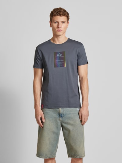 Alpha Industries T-shirt met ronde hals Antraciet - 4