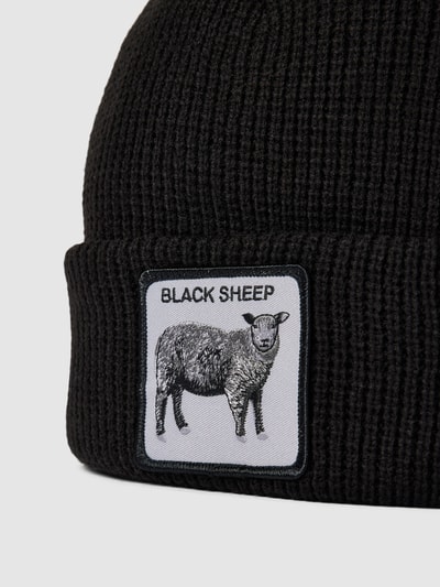 GOORIN BROS. Czapka beanie z naszywką z motywem model ‘SHEEP THIS’ Czarny 2