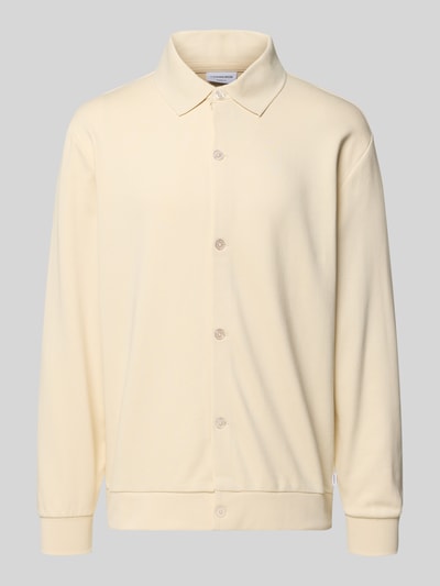 Lindbergh Sweatjack met kentkraag Steengrijs - 2