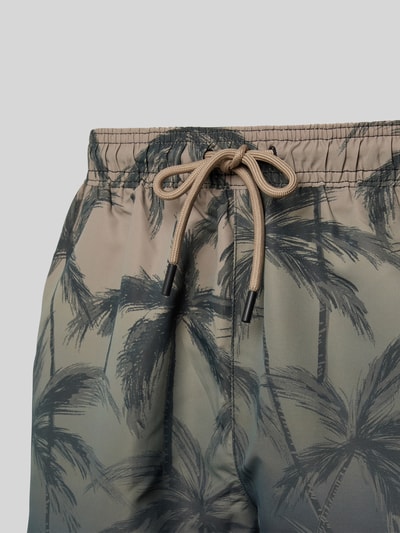 BOSS Regular Fit Badehose mit Tunnelzug Modell 'Zen' Sand 2