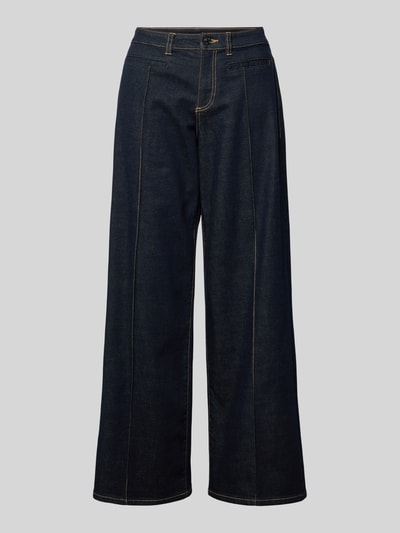 comma Wide Leg Jeans mit Kontrastnähten Marine 2