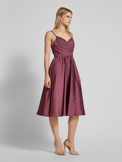 Laona Cocktailkleid mit Ziersteinbesatz Rostrot 1