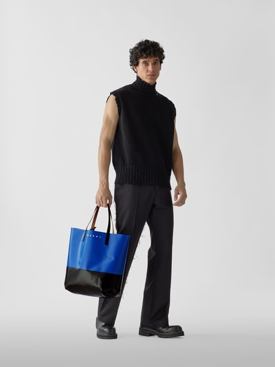 Marni Shopper in Two-Tone-Machart Royalblau 1