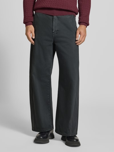 Lindbergh Straight Fit Stoffhose aus reiner Baumwolle Anthrazit 4