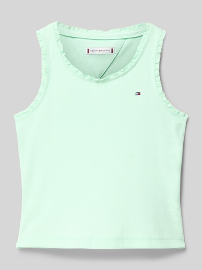 Tommy Hilfiger Teens Tanktop met labelstitching Mintgroen - 1