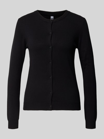 PIECES Slim Fit Strickjacke aus Viskose-Mix Modell 'NORA' BLACK 2