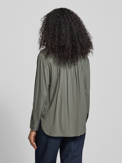 Christian Berg Woman Regular fit overhemdblouse met knoopsluiting Olijfgroen - 5