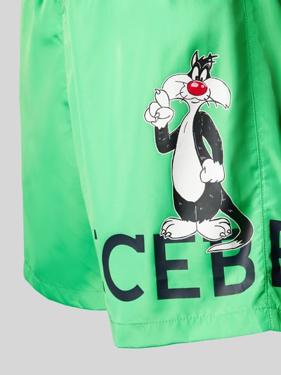 Iceberg Swim Spodenki kąpielowe z nadrukiem Looney Tunes® Jasnozielony 2