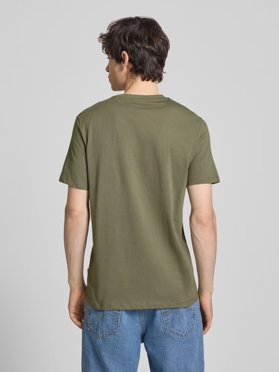 Blend T-Shirt mit Stitching Modell 'KAAN' Oliv 5