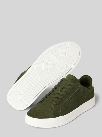Tommy Hilfiger Low Top Sneaker aus Veloursleder Modell 'COURT CORE' Dunkelgruen 4