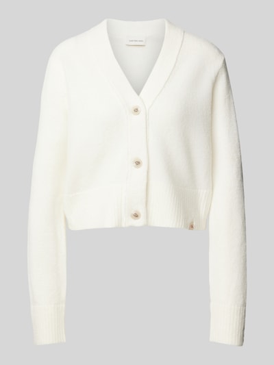 Calvin Klein Jeans Cardigan met V-hals Ecru - 1