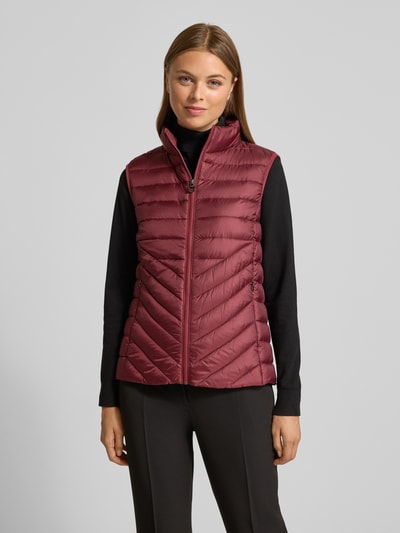 s.Oliver RED LABEL Slim Fit Steppweste mit Stehkragen Bordeaux 4