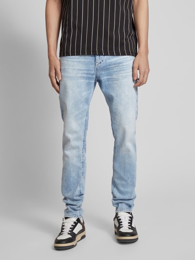 Tommy Jeans Slim tapered fit jeans in 5-pocketmodel, model 'AUSTIN' Lichtblauw - 4