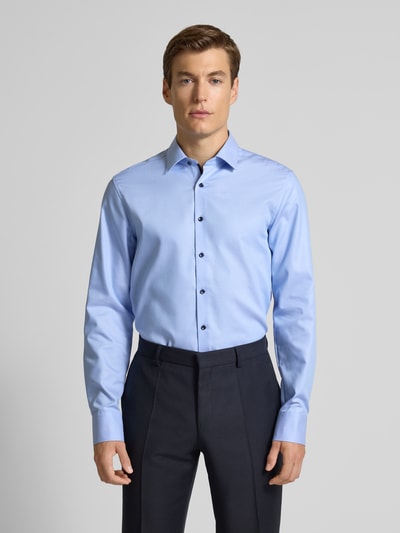 ETERNA Koszula biznesowa o kroju regular fit z czystej bawełny model ‘Kent’ Błękitny 4