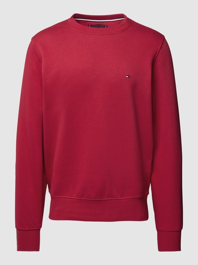 Tommy Hilfiger Gebreide pullover met labelstitching Kersenrood - 2