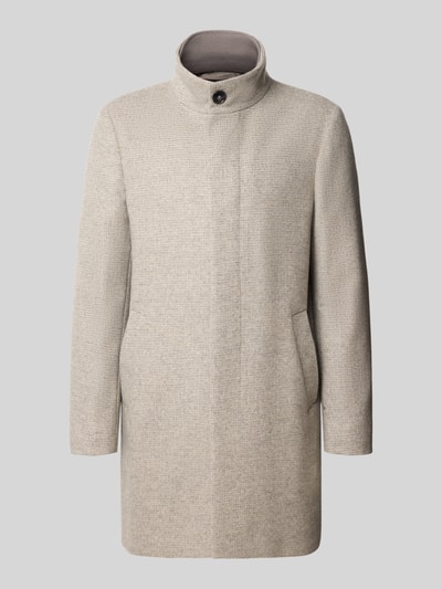 Produktfoto, Mantel mit Stehkragen und Eingrifftaschen von ROY ROBSON in Beige, Baumwoll-Mix mit Kaschmir, strukturierte Oberfläche, Regular Fit