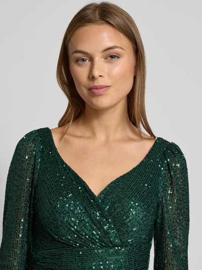 TROYDEN COLLECTION Avondjurk met V-hals Smaragdgroen - 3