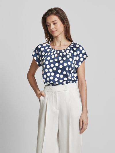 Betty Barclay Blouse met all-over motief Marineblauw - 4