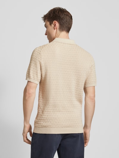 MCNEAL Regular Fit Poloshirt mit Strukturmuster Beige 5