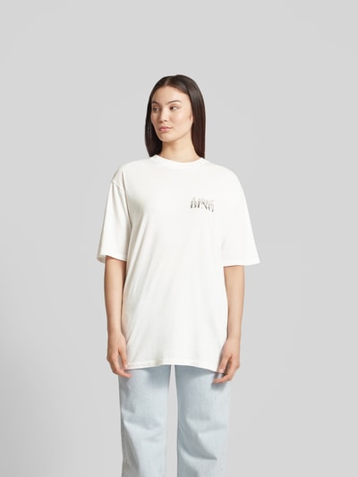 Anine Bing Oversized T-Shirt in Überlänge Weiss 4