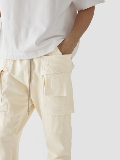 Rick Owens Cargohose mit Label-Applikation Weiss 3