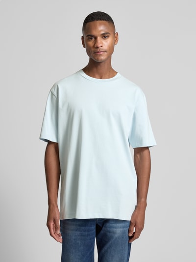 Lindbergh Oversized T-Shirt aus reiner Baumwolle Hellblau 4