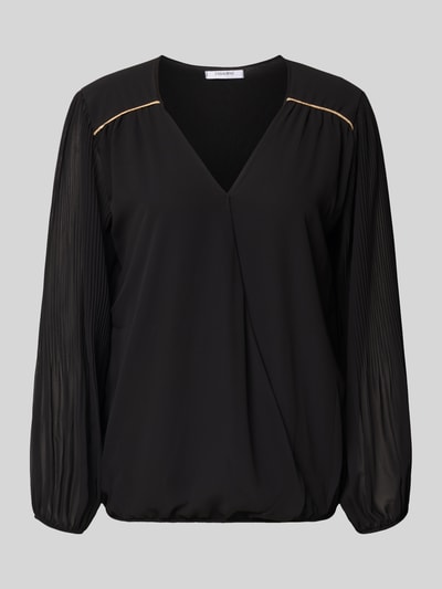 ZABAIONE Blouseshirt met V-hals Zwart - 2