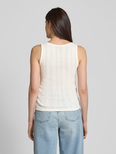 Vero Moda Slim Fit Tank Top aus reiner Baumwolle Modell 'LISA POINTELLE' Weiss 5