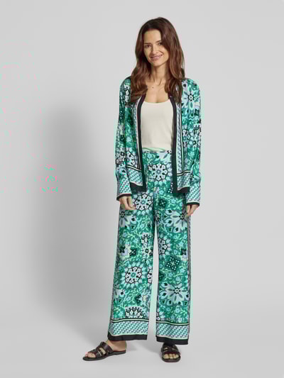 comma Regular Fit Bluse mit Hemdblusenkragen Gruen 1