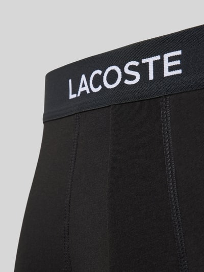 Lacoste Obcisłe bokserki z elastycznym paskiem z logo w zestawie 5 szt. Czarny 2