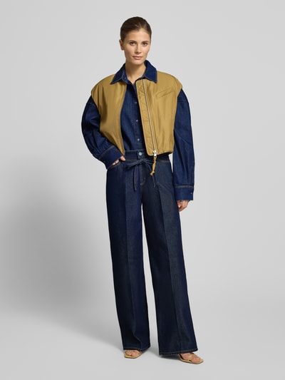 Christian Berg Woman Wide leg jeans met strikceintuur Marineblauw - 1