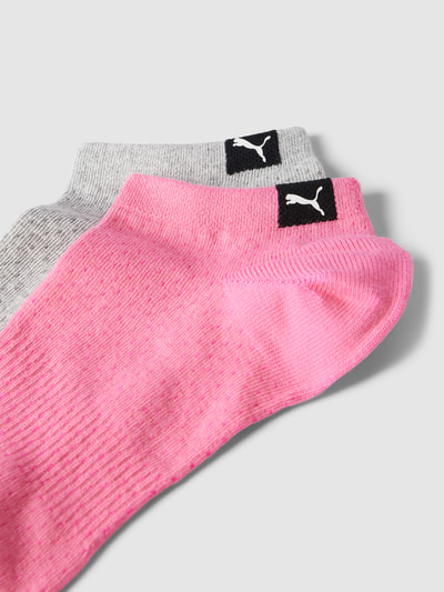 Puma Sneakersocken mit Label-Details im 2er-Pack Neon Pink 2