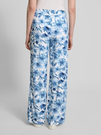 Christian Berg Woman Wide Leg Stoffhose mit Bundfalten Dunkelblau 5