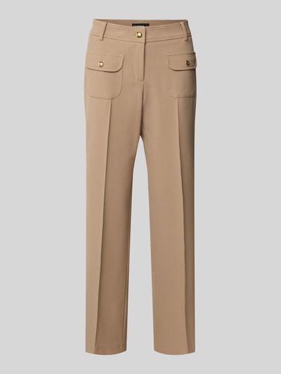 Cambio Stoffen broek met persplooien, model 'FARAH' Camel - 2