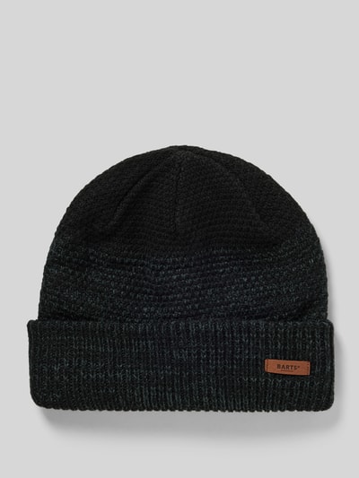Barts Czapka beanie z detalem z logo Czarny 1