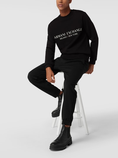 ARMANI EXCHANGE Sweatshirt met labelprint Zwart - 1