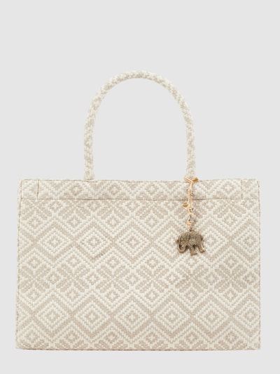 ANOKHI Tote Bag mit Ikat-Muster Sand 2