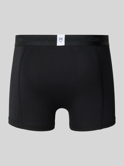 Knowledge Cotton Apparel Boxershort met band met label in een set van 3 stuks Zwart - 3