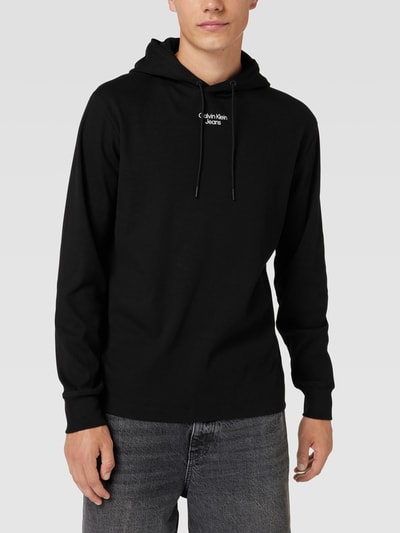 Calvin Klein Jeans Hoodie mit unifarbenem Design Black 4