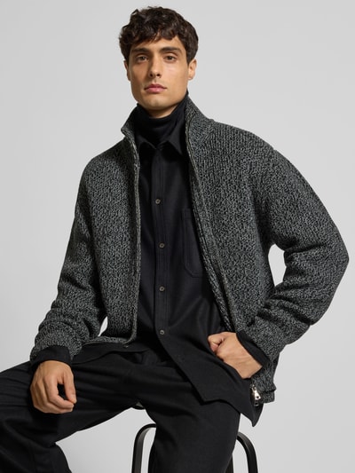 Officine Générale Strickjacke mit Reißverschluss Dunkelgrau 3