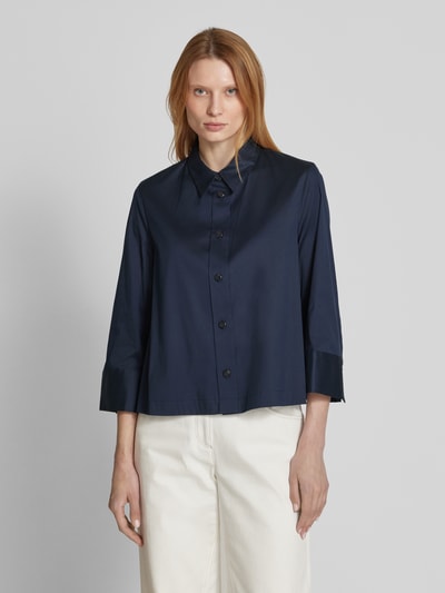 Windsor Overhemdblouse met knoopsluiting Marineblauw - 4