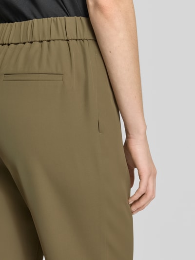 Jake*s Collection Tapered Fit Stoffhose mit Bundfalten Oliv 3