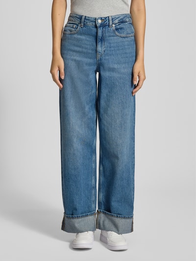 JJXX Jeansy z szeroką nogawką i 5 kieszeniami model ‘TOKYO’ Jeansowy niebieski 4