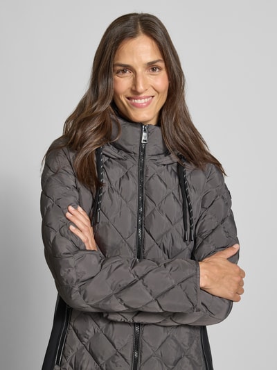 Fuchs Schmitt Kurtka pikowana o kroju regular fit ze stójką z podszewką Antracytowy melanż 3